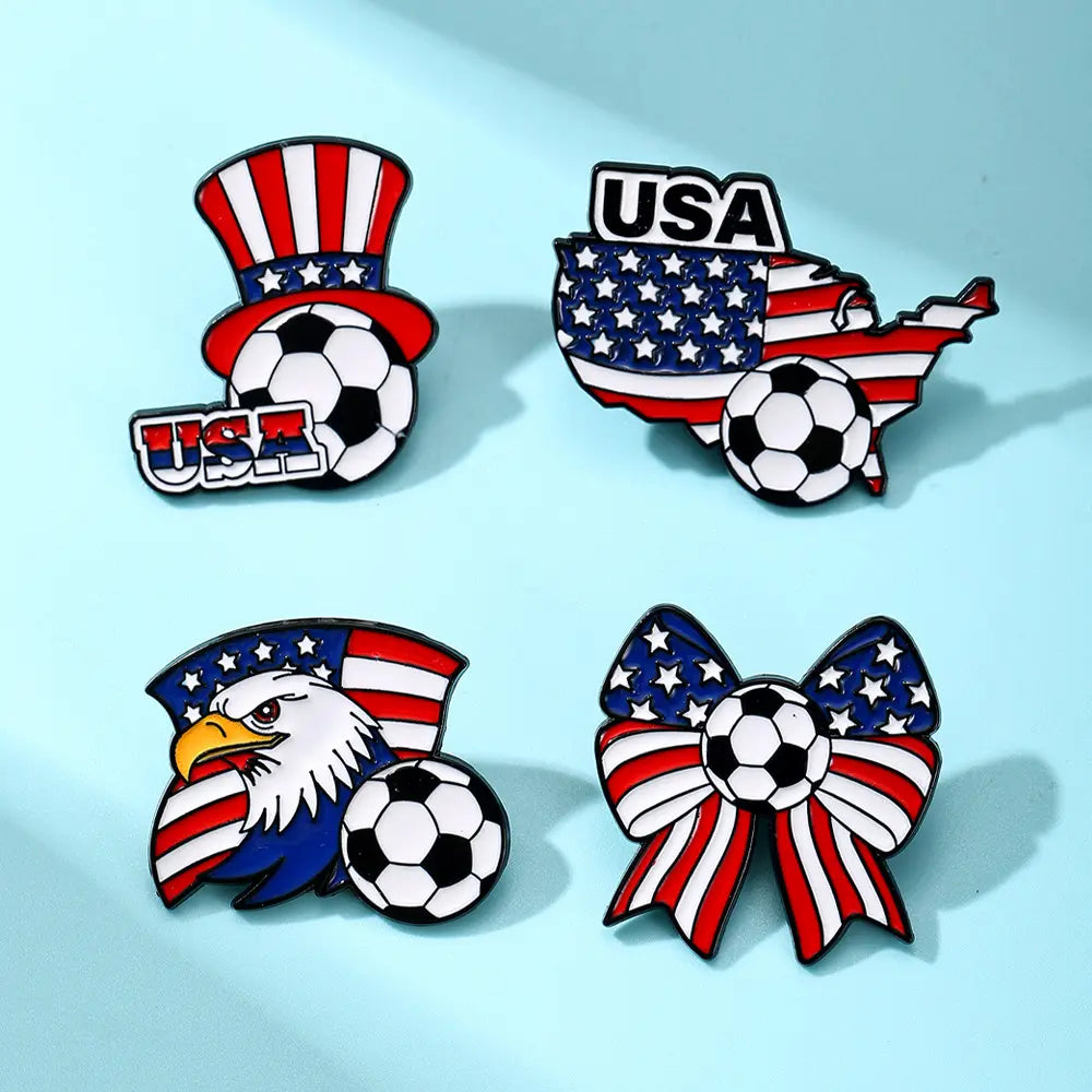 2026 Edition Specialty Pins - Historical - Timeless Collectors Item - Premium Weighted Zinc Alloy，North America Soccer Pin – 2026 World Cup Souvenir, Zinc Alloy Badge, Gift for Soccer Fans,Summerwins