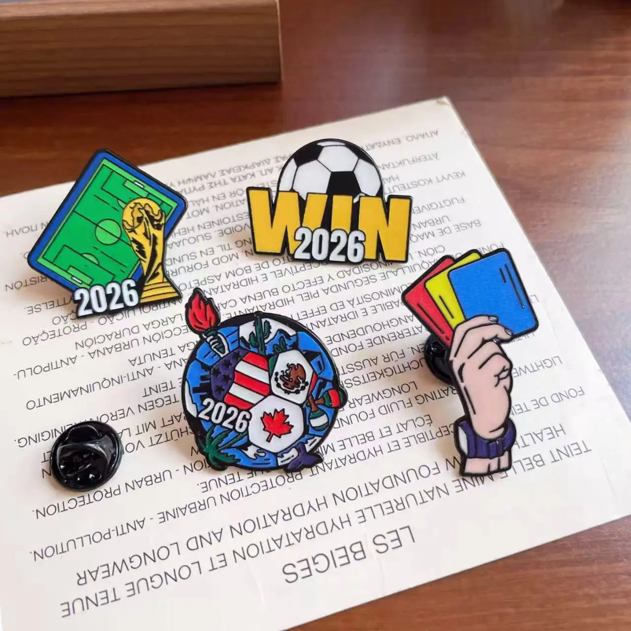 2026 Edition Specialty Pins - Historical - Timeless Collectors Item - Premium Weighted Zinc Alloy，North America Soccer Pin – 2026 World Cup Souvenir, Zinc Alloy Badge, Gift for Soccer Fans,Summerwins