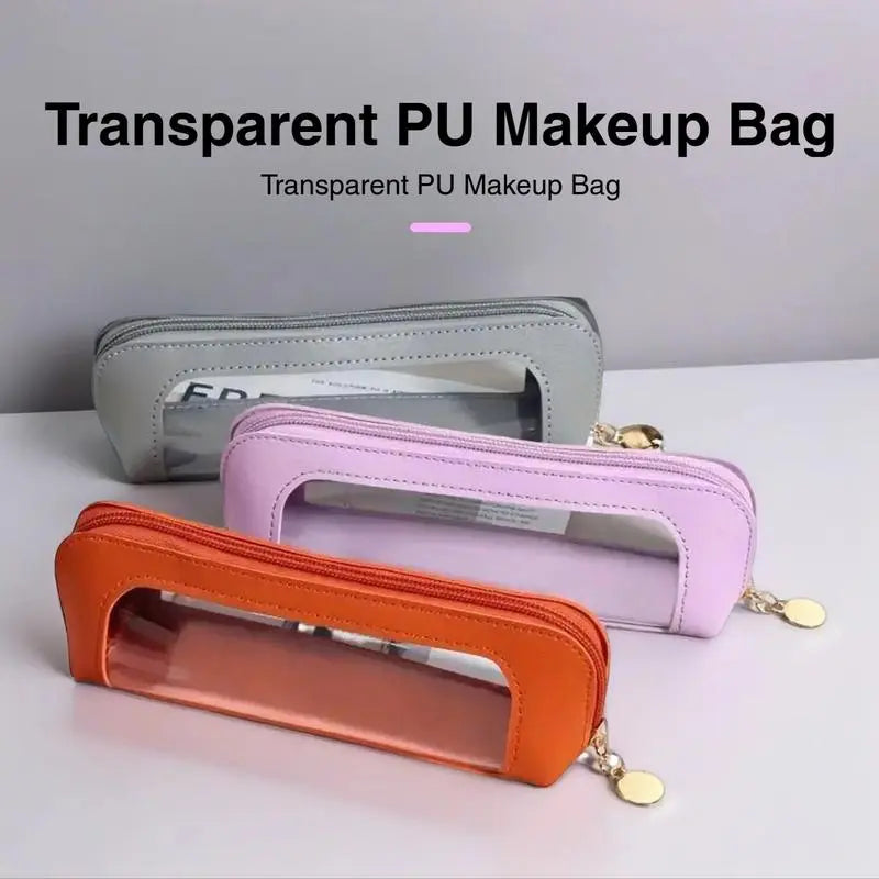 Clear Makeup Bag, Multi-Grid Cosmetic Storage Pouch, Handheld Cosmetic Pouch, Portable Zipper Makeup Organizer, Cosmetic Organiser, Makeup Accessories Organizer, Cosmetics Accessories for Travel, Parties and Everyday Use