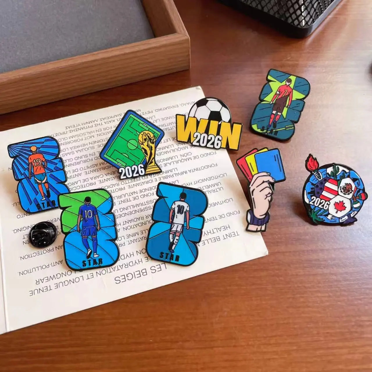2026 Edition Specialty Pins - Historical - Timeless Collectors Item - Premium Weighted Zinc Alloy，North America Soccer Pin – 2026 World Cup Souvenir, Zinc Alloy Badge, Gift for Soccer Fans,Summerwins