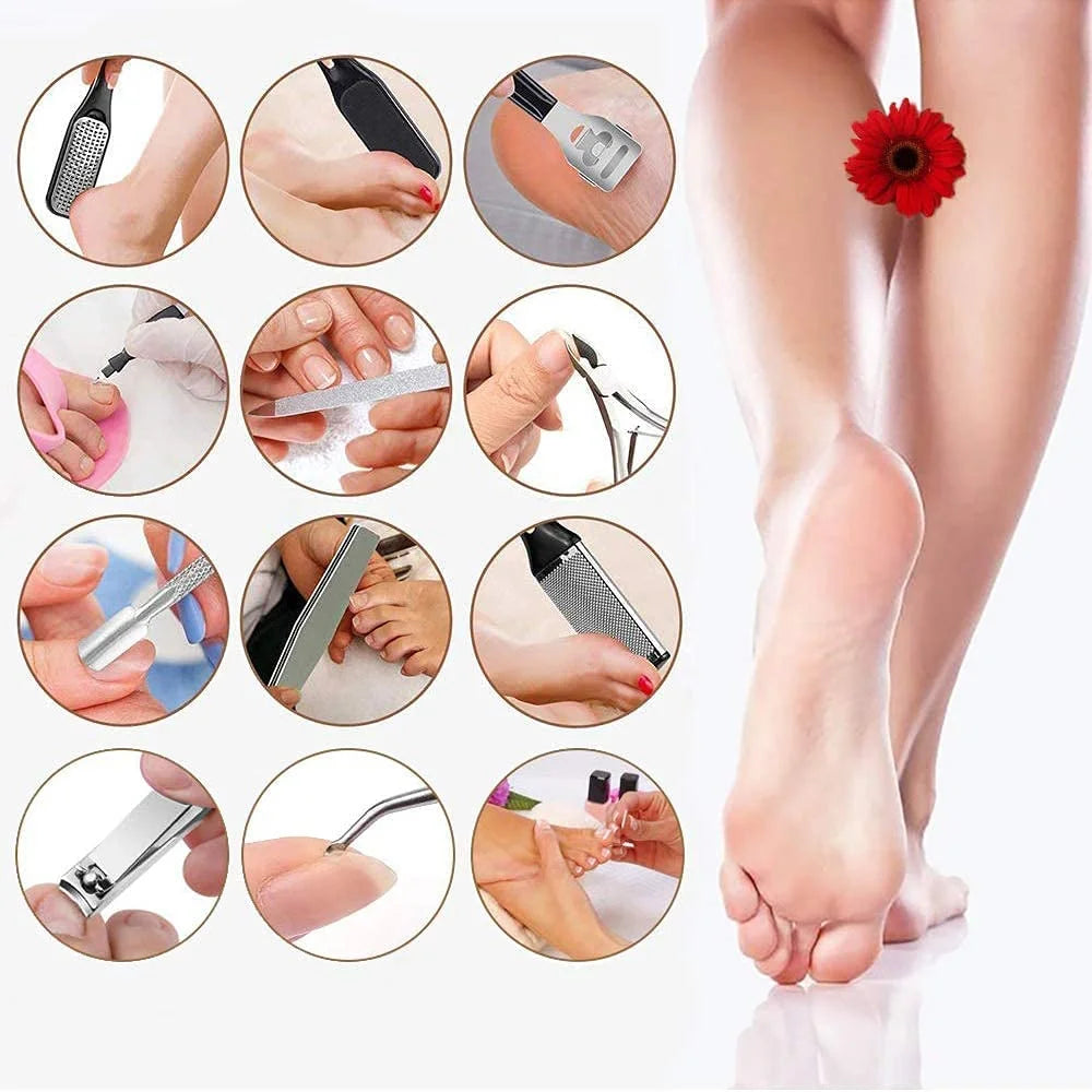 Transform Your Feet with Our Electric Callus Remover - Portable Rechargeable Foot Care Kit with 3 Quartz Sand Heads and LCD Display