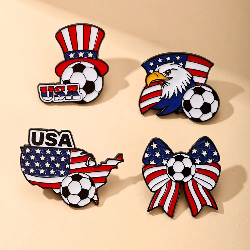 2026 Edition Specialty Pins - Historical - Timeless Collectors Item - Premium Weighted Zinc Alloy，North America Soccer Pin – 2026 World Cup Souvenir, Zinc Alloy Badge, Gift for Soccer Fans,Summerwins