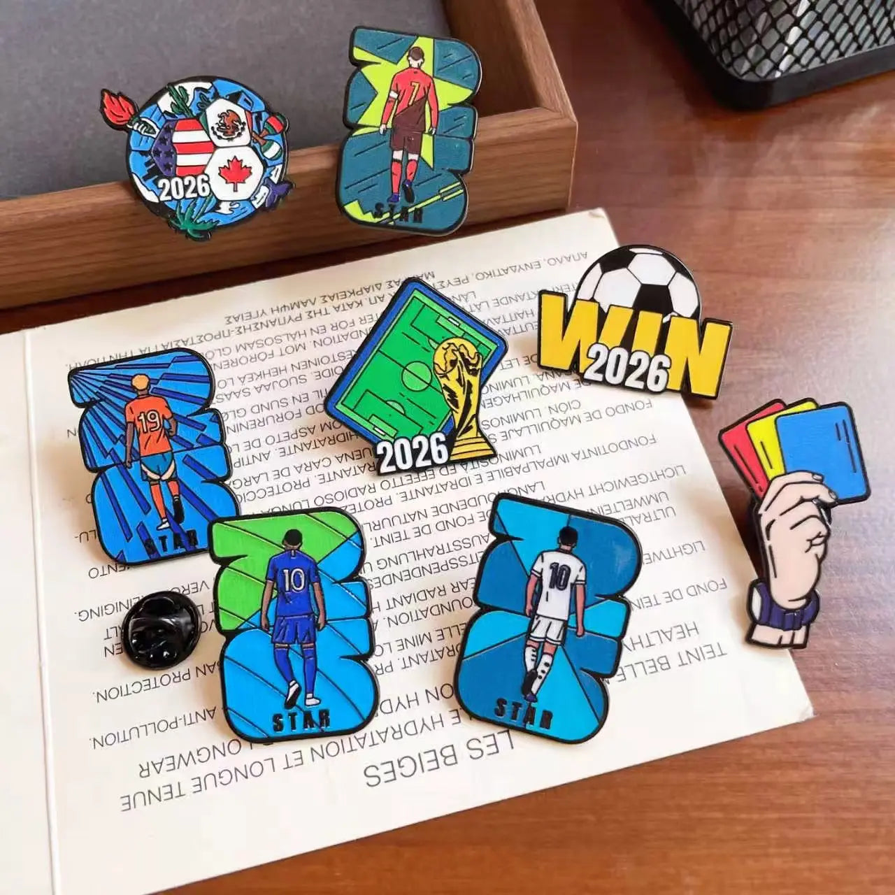 2026 Edition Specialty Pins - Historical - Timeless Collectors Item - Premium Weighted Zinc Alloy，North America Soccer Pin – 2026 World Cup Souvenir, Zinc Alloy Badge, Gift for Soccer Fans,Summerwins