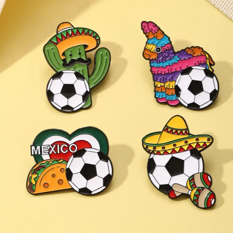 2026 Edition Specialty Pins - Historical - Timeless Collectors Item - Premium Weighted Zinc Alloy，North America Soccer Pin – 2026 World Cup Souvenir, Zinc Alloy Badge, Gift for Soccer Fans,Summerwins