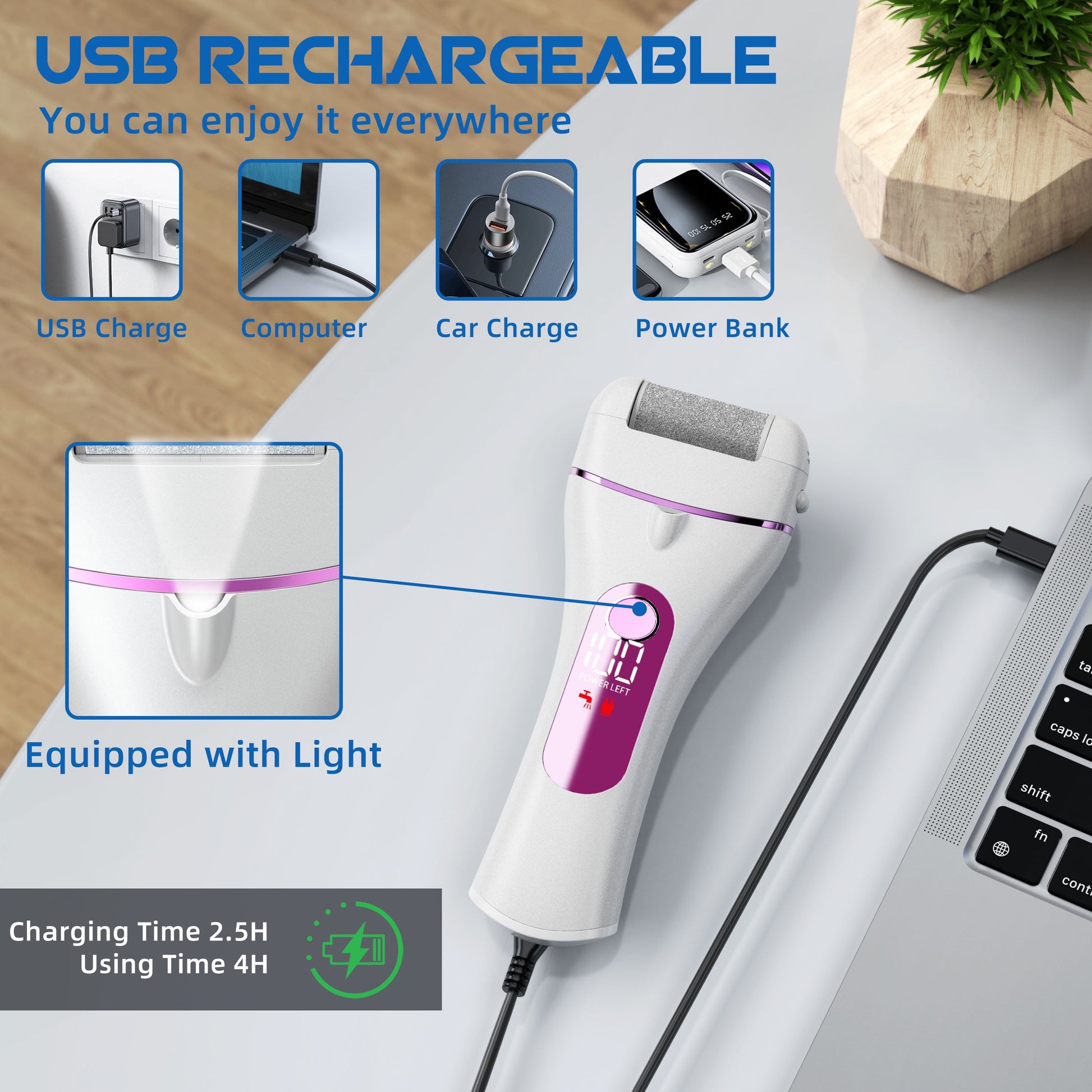 Ultimate Electric Callus Remover Kit - 18-in-1 Waterproof Foot Care Solution with 3 Roller Heads and Rechargeable Design